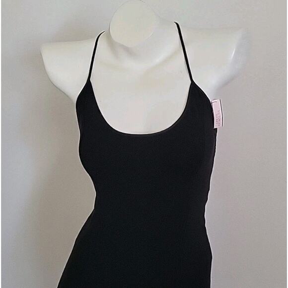 Heavenly Victoria Secret Tie Back Halter Bodycon Slip Dress NEW Jersey Knit - Picture 5 of 11